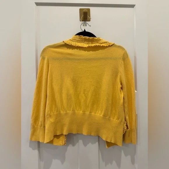 Sparrow Yellow Ruffled Cardigan - Picture 2 of 2